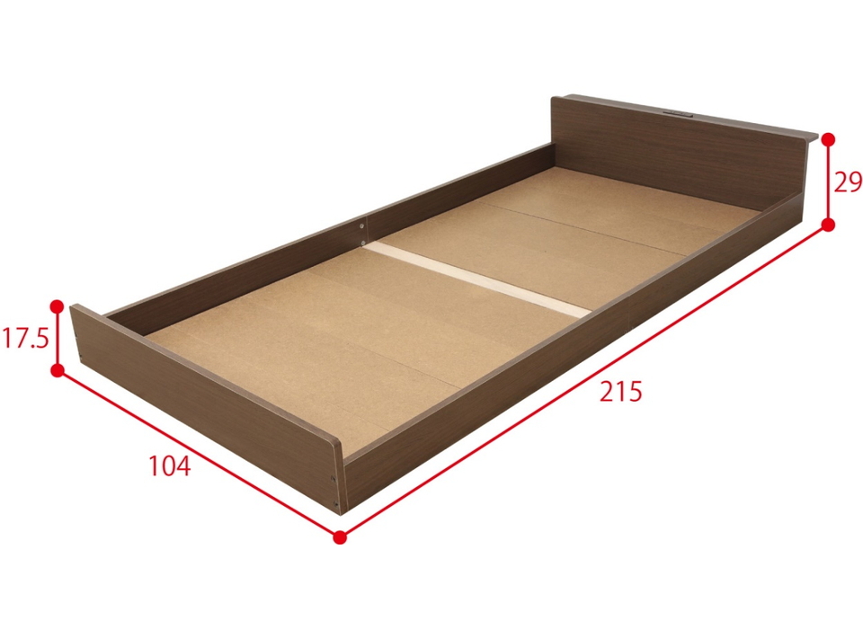 フロアベッド コンセント付 : 本棚&テレビ台&安心安全のサンゴ - 通販