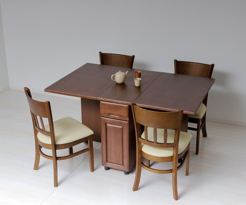 Tバタテーブルワゴン バタフライテーブル キッチンワゴン ダイニング