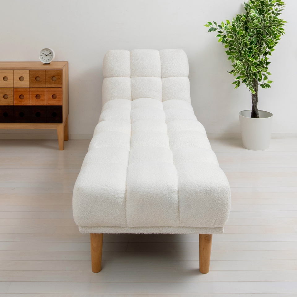 2WAY ソファーベッド 2分割 かわいい モコモコ 1人暮らし