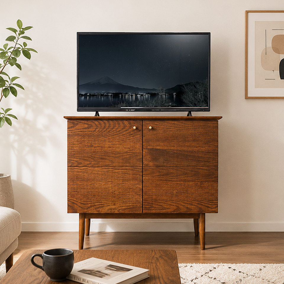 テレビ台 ハイタイプ 完成品 幅約80cm 天然木 キャビネット おしゃれ