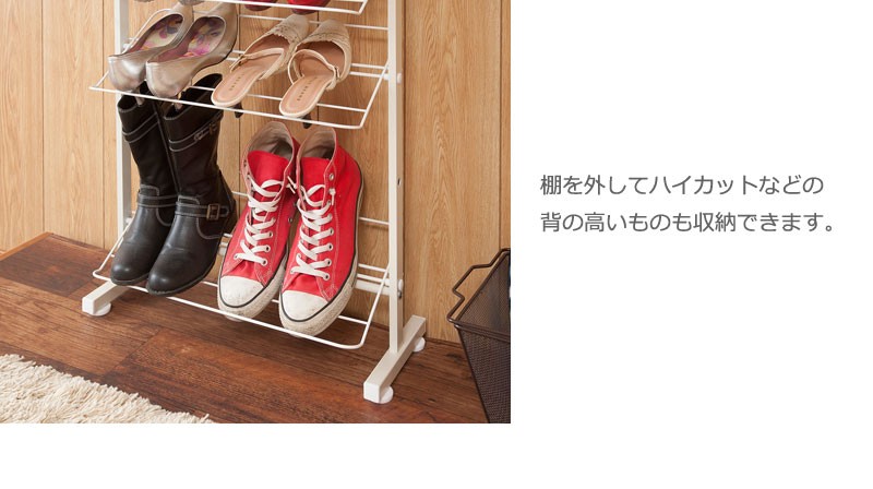 Amazon｜XUDREZ シューズラック シューズボックス 靴棚 靴収納 靴箱 鉄製 収納ラック 収納棚 ブーツ収納ラック 大容量 多機能 スリム  コンパクト 下駄箱 シューズキャビネット 省スペース 玄関 廊下 玄関収納 置物 シンプル おしゃれ (ホワイト)｜据え置き型シューズ 