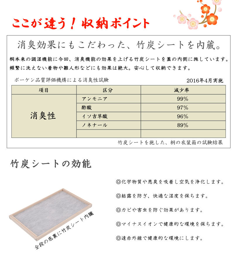 桐箱 1段 雛人形 日本製 キャスター 完成品 押し入れ 保管 ケース