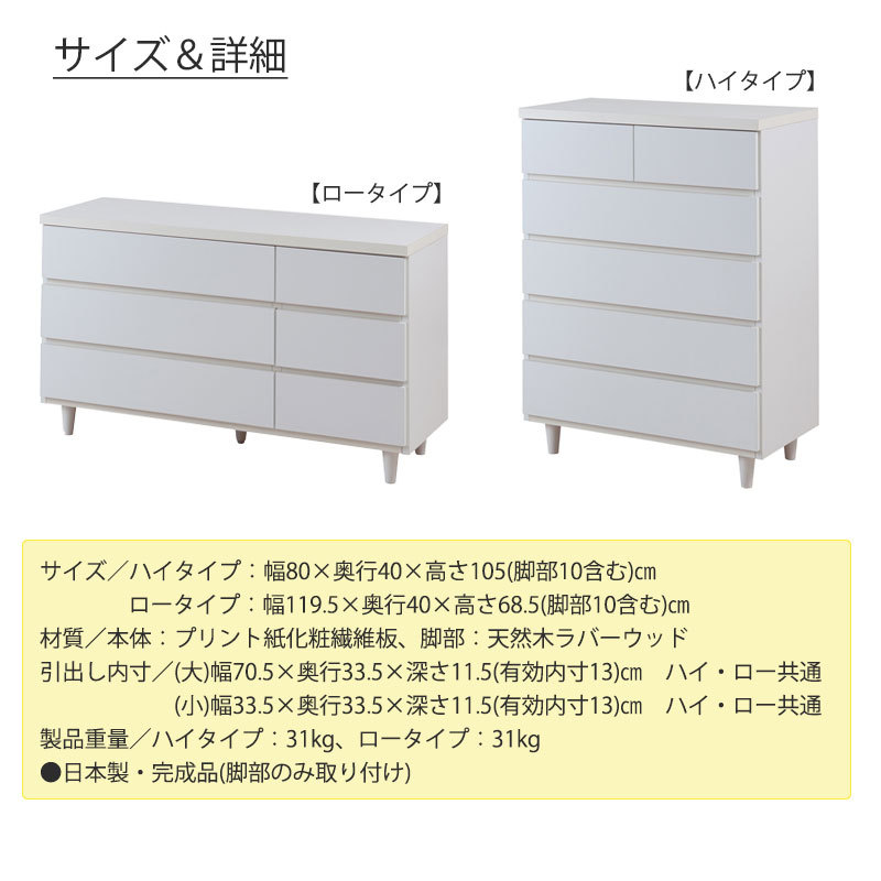 タンス 白 チェスト 幅120 脚付き 日本製 上質 たんす 収納 高品質 リビング収納 ホワイト 3段 119.5cm 脚付き家具 シンプル 完成品  : ans1013379 : 本棚&テレビ台&安心安全の家具ドキ - 通販 - Yahoo!ショッピング