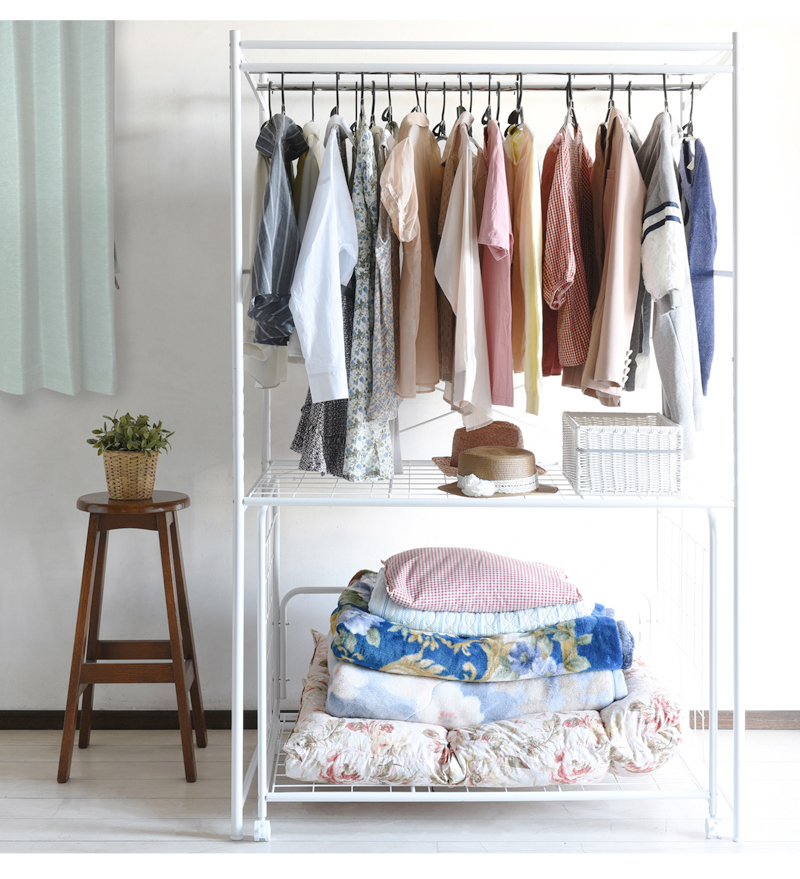 布団ラック 収納 幅117.5cm 120 衣類収納 スチール 収納棚 下段ラック