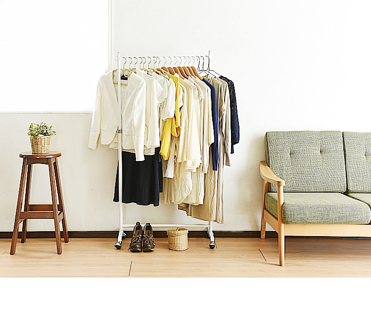 斜め掛けハンガーラック 便利 コートハンガー ホワイト 収納 シンプル