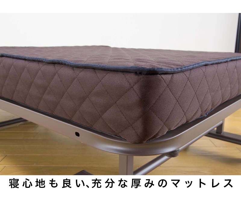 ks　　折り畳みベッド　シングル　リクライニング 折りたたみ式 リクライニングベッド (シングル) 幅94 全長209