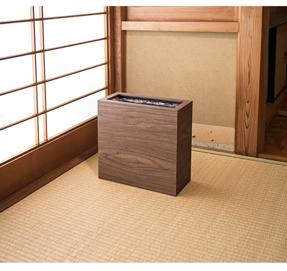 ゴミ箱 おしゃれ 高さ30cm 日本製 Bosk バスク 木製 木目調