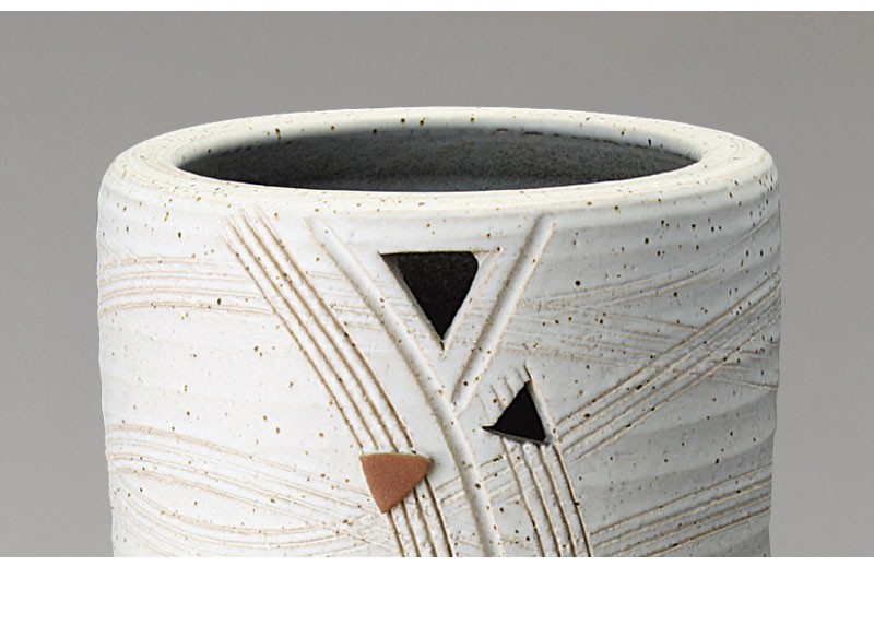 傘立て 信楽焼き トライアングル 傘立 幅22.5 高さ42 陶器 NHK 信楽