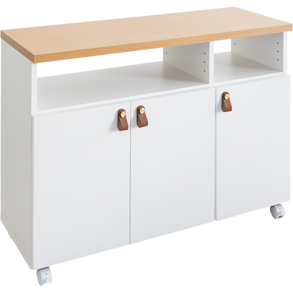 キッチンワゴン 組立式 キッチンカウンター 国産 キャスター付 幅90