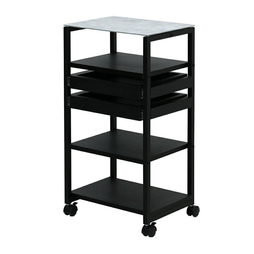 ネイル ワゴン UV ネイル用品 収納 キャスター付き 大理石柄