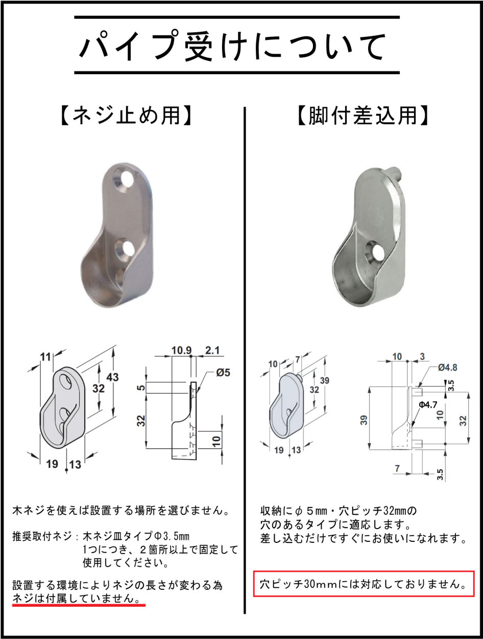 カット0円 クローゼット ハンガーパイプ１ｍ 受け2個セット アルミパイプ :HI2012-03-y:HIRAYAMA Yahoo店 - 通販 -  Yahoo!ショッピング