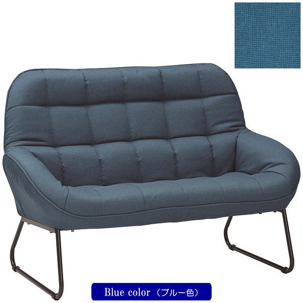 コンパクトで軽い丸みのある2人掛カジュアルモダンソファー（ブラウン