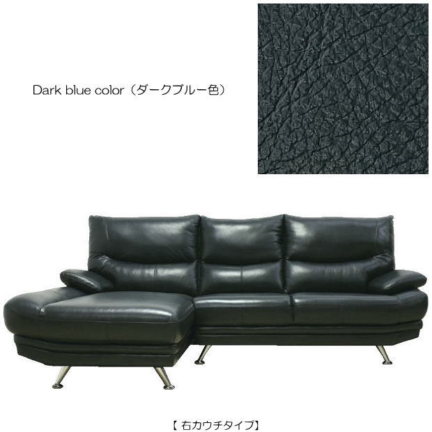 オイル仕上げ本革張スタンダードモダン3人掛ハイバックカウチソファー