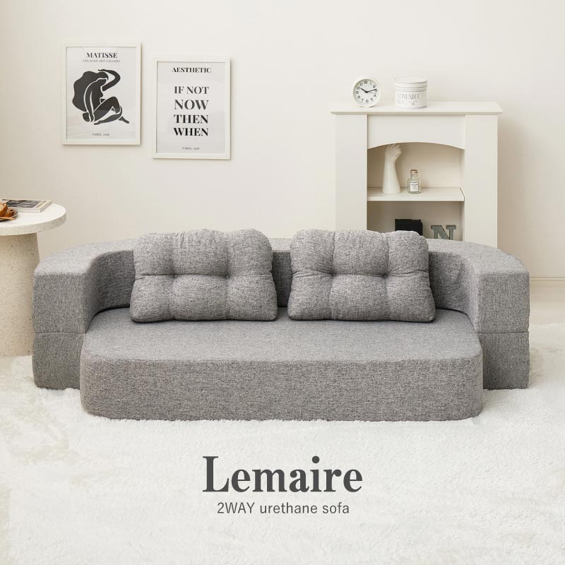 HAGiHARA（萩原） ソファベッド シングル ソファ 2人掛け 北欧