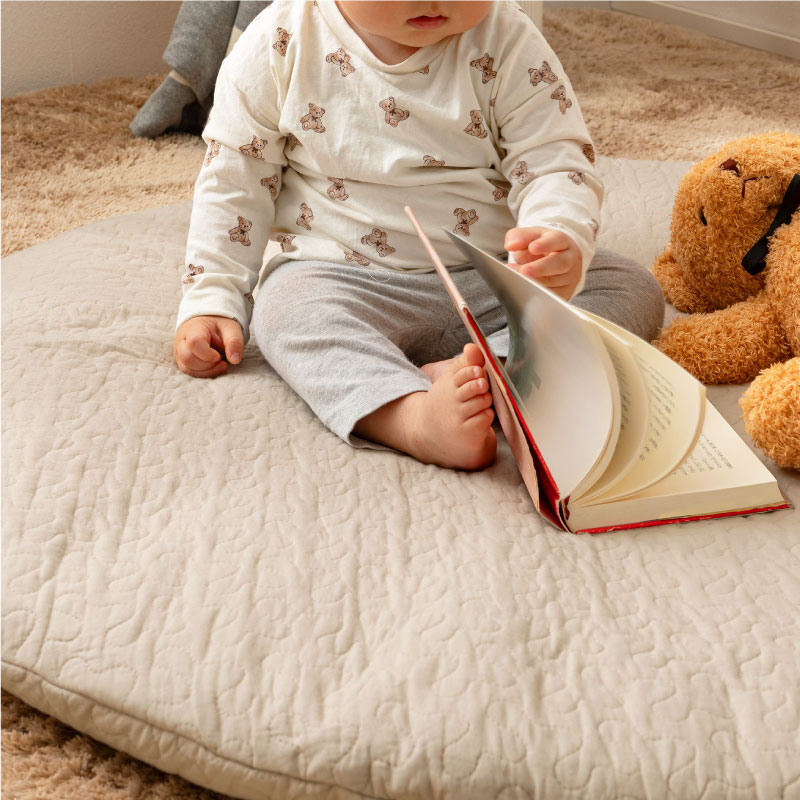 ベビー円形座布団1m ⁂イブル（星と月柄） フリル無し050632様 楽天市場】