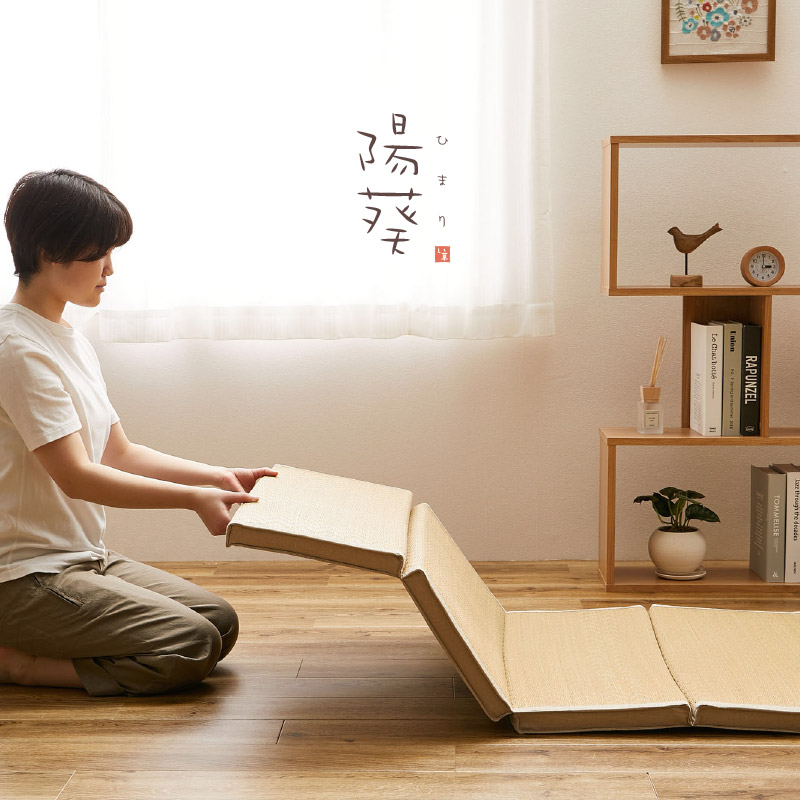 HAGiHARA（萩原） マットレス い草 6つ折り 80×180×4cm お昼寝マット