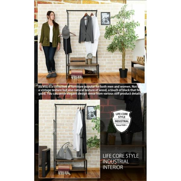 ハンガーラック コートハンガー ダブル 棚 付き 衣類収納 洋服 ハンガーラック コートハンガー ダブル 棚 付き 衣類収納 洋服