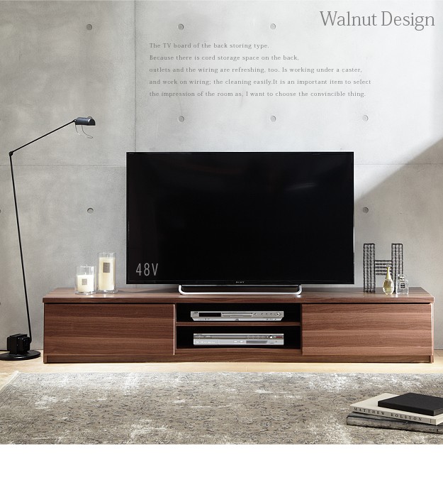 MUSTBUY テレビボード 背面収納 テレビ台 幅180cm 北欧 木製