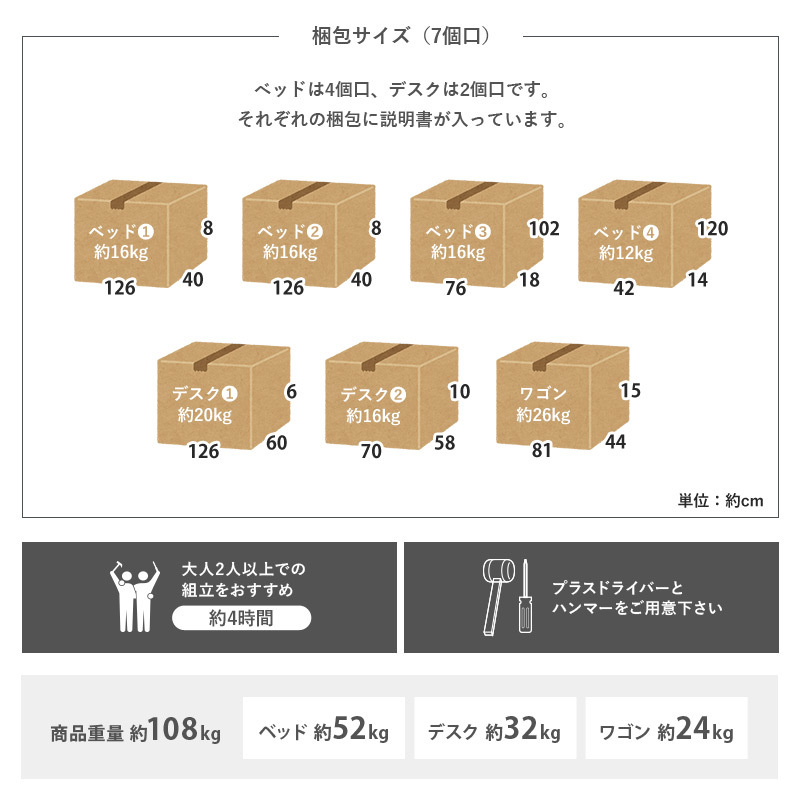 システムベッド ロフトベッド 子供 ロータイプ  子供用 ベッド 大人用 学習机 机付き システムベッドデスク おしゃれ シンプル コンパクト ファヴォリ｜kaguhonpo｜21