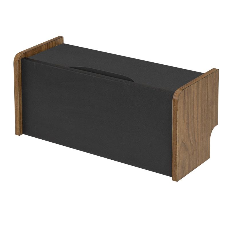 ケーブルボックス 木製 収納ボックス ブラック, 黒 幅50cm 1204