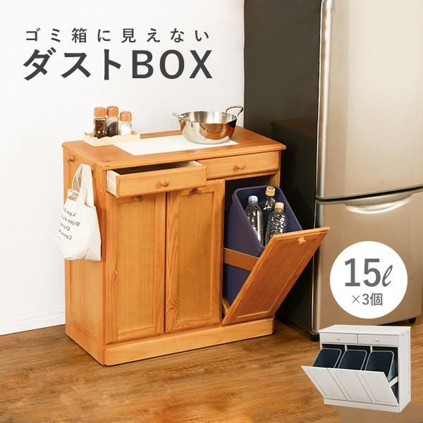ダストボックス 分別 おしゃれ キッチン ごみ箱 分別 ゴミ箱 3分別ダストボックス 15L×3個｜kaguhonpo