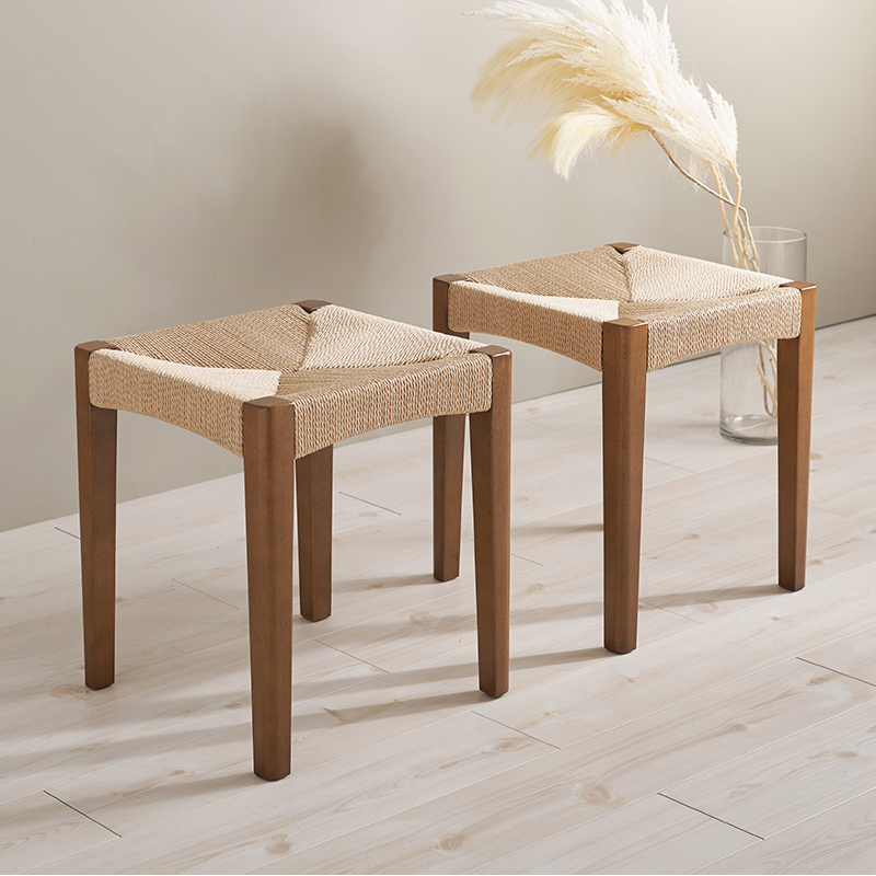 HAGiHARA（萩原） スタッキング スツール 椅子 木製 高さ43