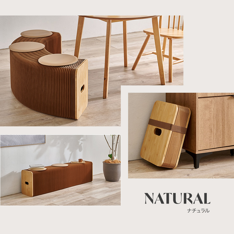 HAGiHARA（萩原） ベンチ 収納 椅子 おしゃれ クッション 折りたたみ