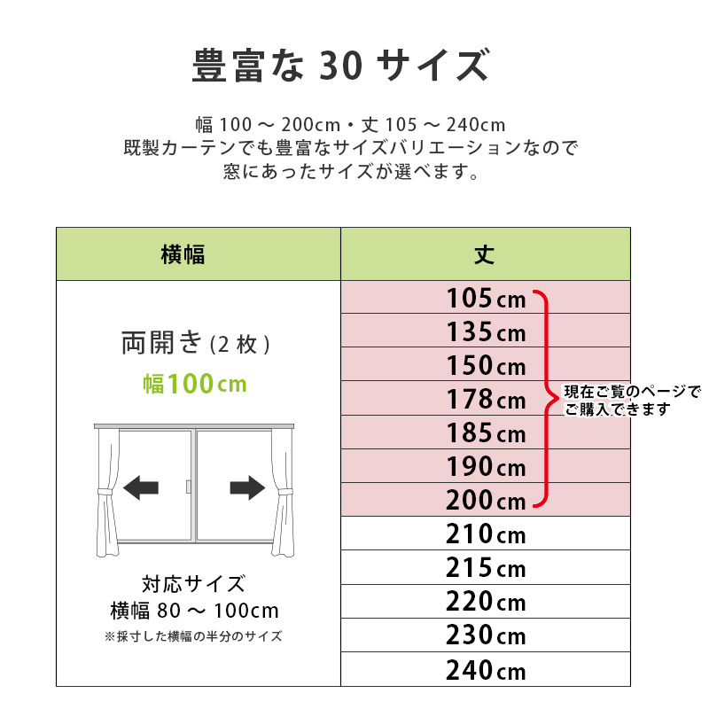 ユニベール（UNIVERS） 2級遮光カーテン ドレープカーテン 幅100cm(2枚