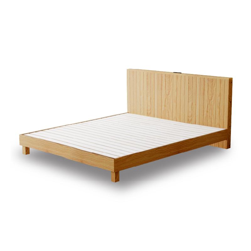 ベッド  ダブル すのこ ベッドフレーム おしゃれ 北欧 シンプル コンセント付き すのこベッド 天然木 ノアナ ダブル 大型便（軒先）｜kagunavi-yahuu｜02