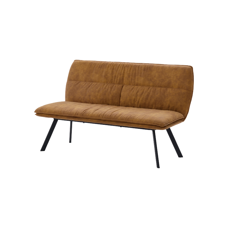 ダイニングベンチ 背付きベンチ レザーファブリック おしゃれ バード