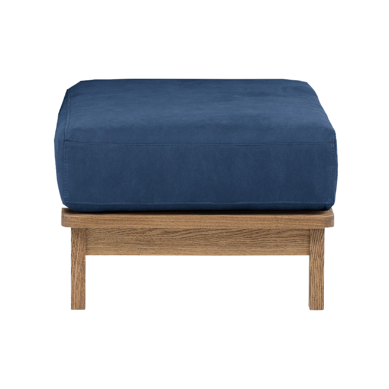 ダークブルー ファブリック オットマン　大幅値下げ中です❗️ 関家具 マナー 専用 オットマン カバーリング ソファー 布