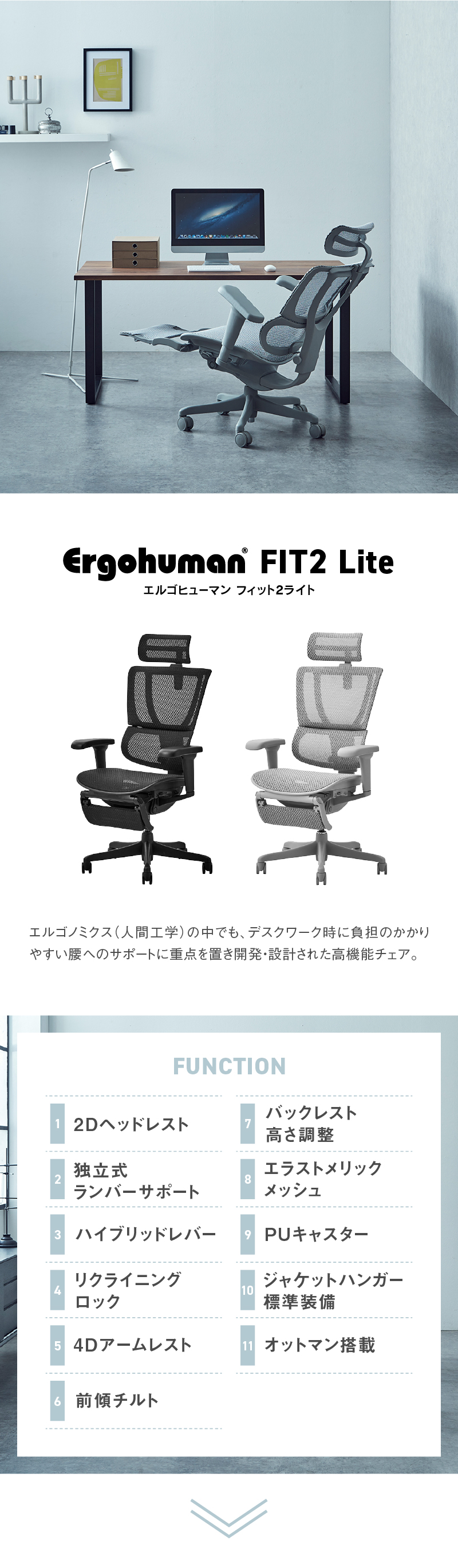 エルゴヒューマン FIT2 Lite