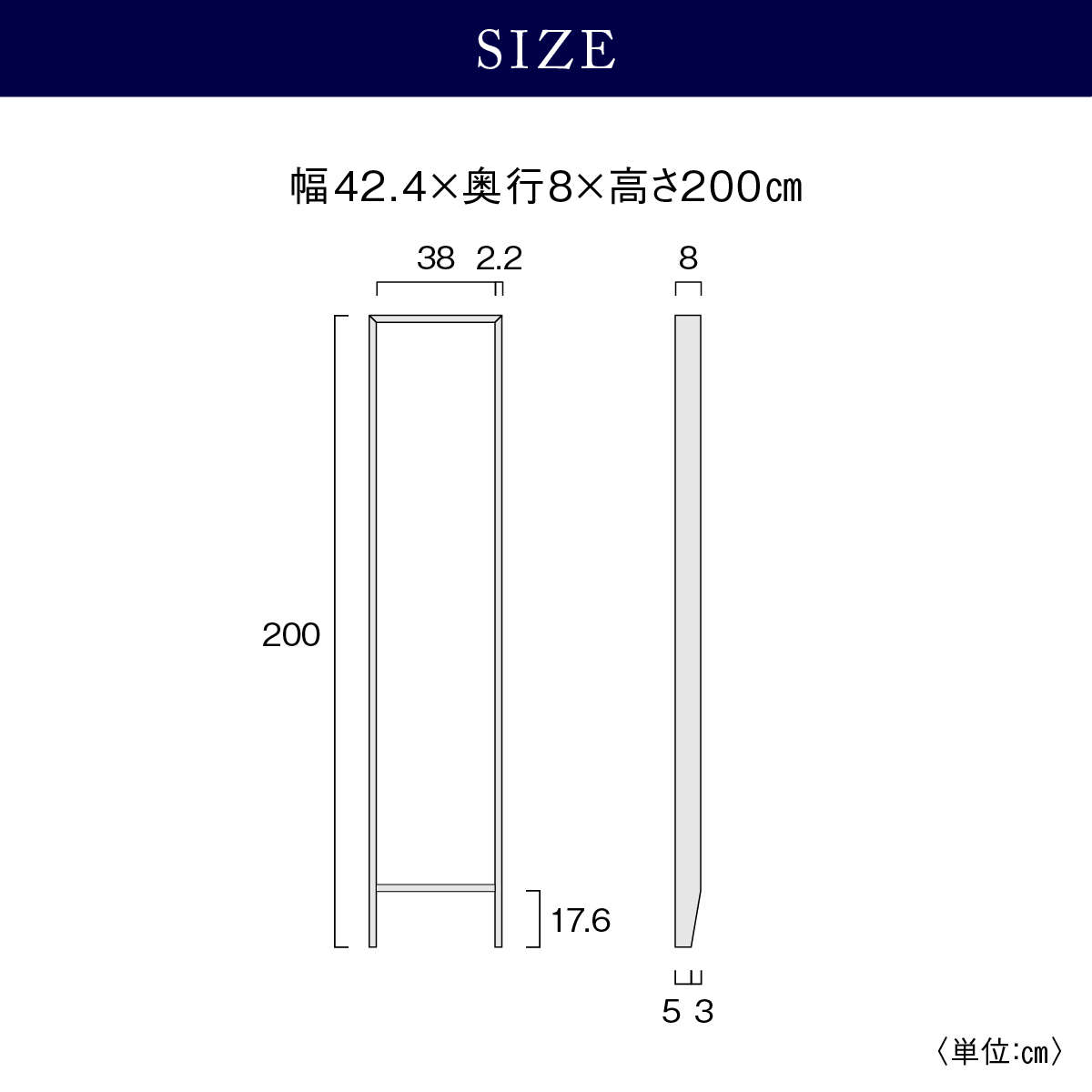 NIPPONAIRE 関家具 公式店 姿見 スタイルミラー 全身鏡 200cm 幅42cm
