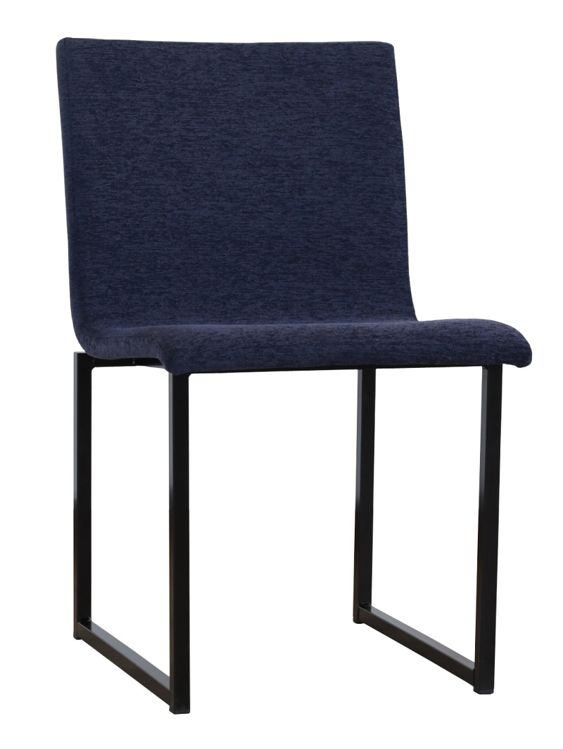ダイニングチェア おしゃれ チェア 椅子 いす ブルー 青 ブラック 黒 ネイビー 国産 日本製 布 シンプル 完成品 ニッポネア 関家具 カラス  宅配便（軒先）