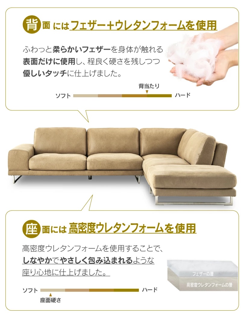 関家具 公式店 ソファー 4人掛け おしゃれ L字 コーナーソファー カウチ ソファ 北欧 レザーテックス ラベンナ RELAX FORM  大型便(開梱) : rws-rf-ravenna-cs-lf : 関家具公式ショップ Yahoo!店 - 通販 - Yahoo!ショッピング