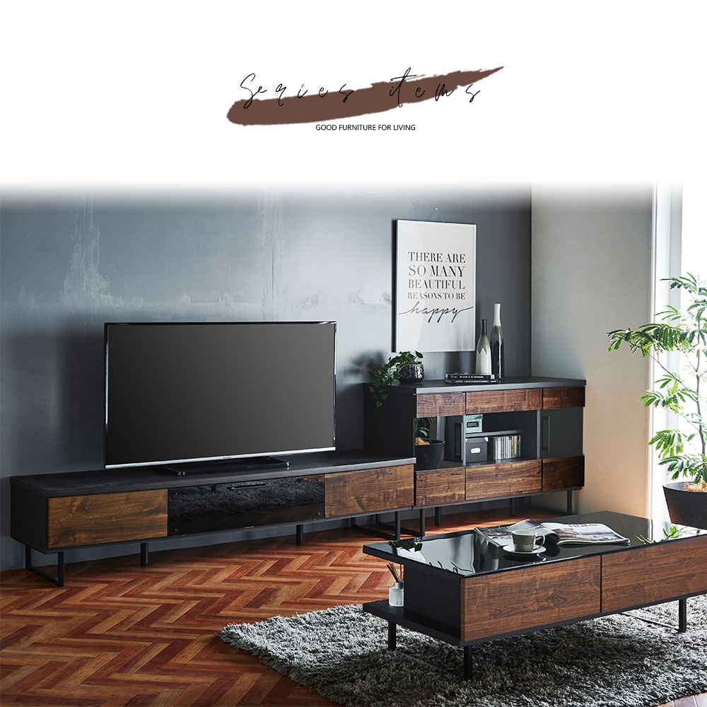 テレビボード ローボード テレビ台 175cm 木目 ブラウン ナチュラル