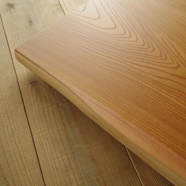 こたつ板 片面仕様 ケヤキ皮付き突板 天板厚37mm 幅1500×奥行き850mm