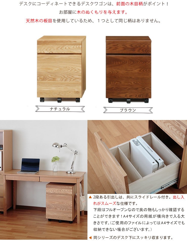 天然木ロフトベッド デスクセット