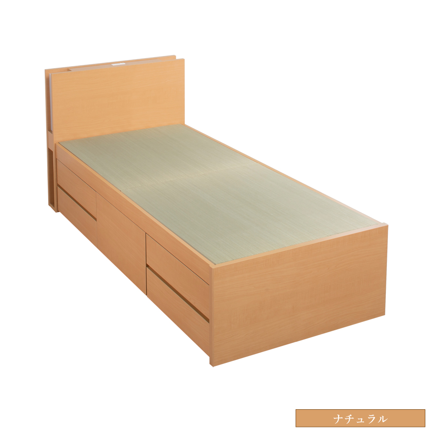 畳ベッド 収納付ベッド シングルベッド ベッドフレーム 引出収納 日本