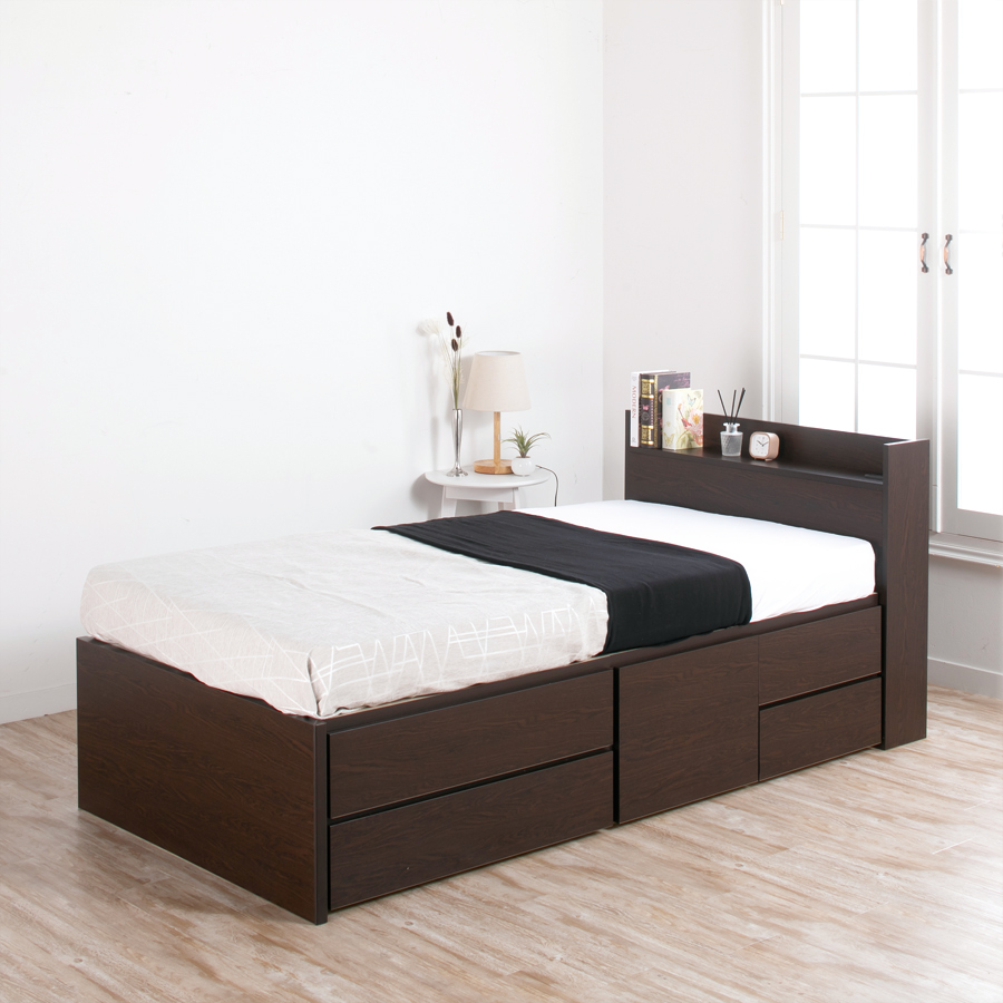 収納ベッド コンパクト シングル ベッド ショート 日本製 幅98cm