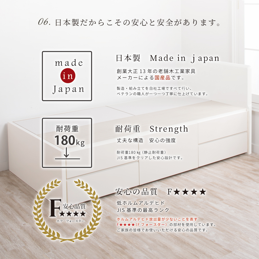 収納付ベッド シングルベッド ベッドフレーム ショート コンパクト 5杯 