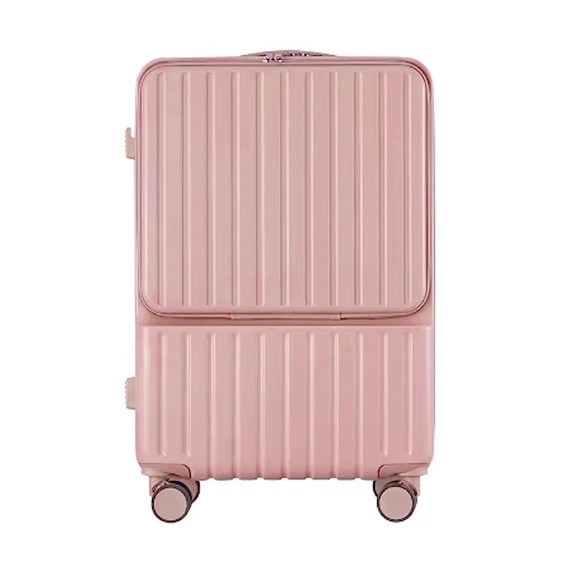 【収納バッグ付き】スーツケース キャリーケース 機内持ち込み フロントオープン 前開き S/Lサイズ 2泊3日 カップホルダー USBポート  多機能スーツケース