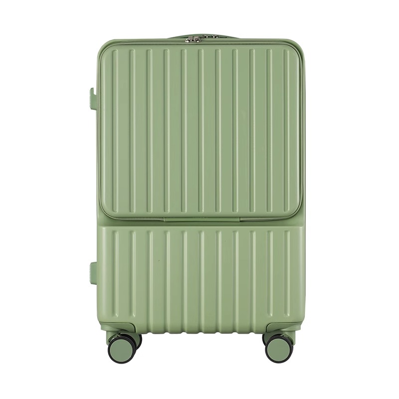 【収納バッグ付き】スーツケース キャリーケース 機内持ち込み フロントオープン 前開き S/Lサイズ 2泊3日 カップホルダー USBポート  多機能スーツケース