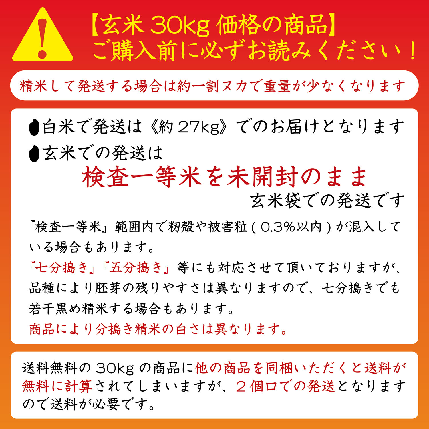 令和5年産】【送料無料】滋賀県産にじのきらめき玄米30kg【精米