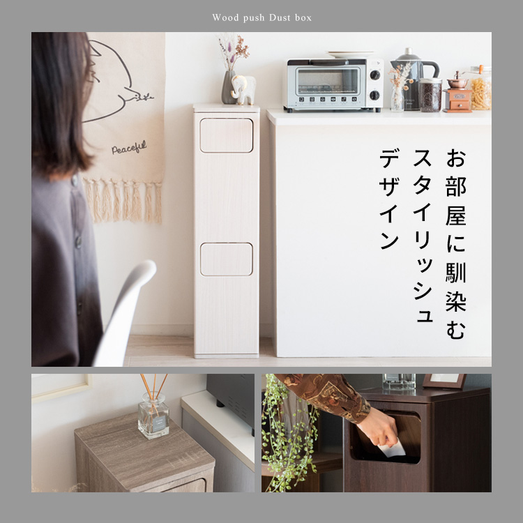 ゴミ箱に見えないゴミ箱 おしゃれ 分別 2段タイプ 40リットル(20