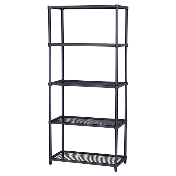 物が落ちにくい スチールラック 5段 (約)幅90cm 奥行35cm 高さ180cm