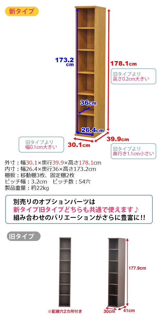 収納棚 幅30cm (S)セレクトエシカ基本ユニット1830(SS-1830) 幅