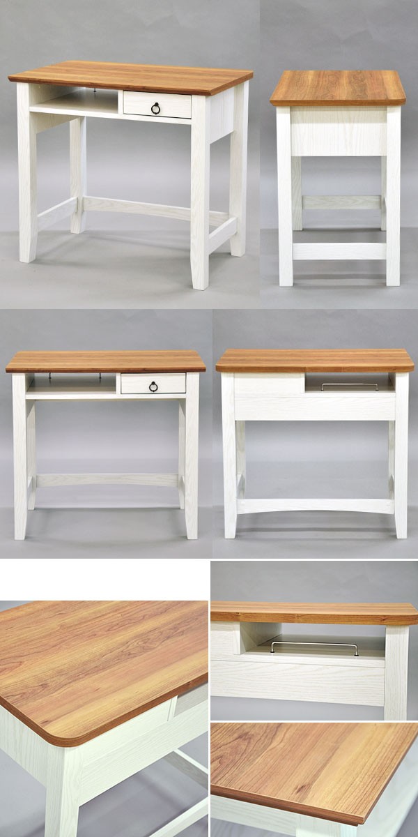 デスク 白 80cm幅 白家具 北欧風リビング収納 幅80cm 奥行き50cm 高さ