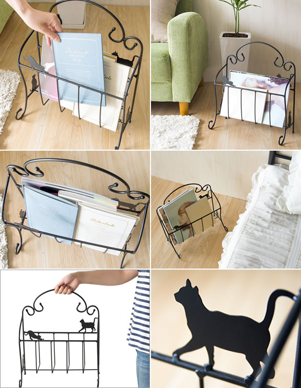 要問い合せ♥️愛する黒猫ちゃん♥️猫グッズ　ねこ　マガジンラック　本収納　ラック 要問い合せ♥️愛する黒猫ちゃん♥️猫グッズ ねこ マガジンラック 本