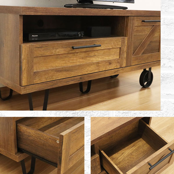 テレビ台 ローボード 120幅 ヴィンテージ風 インダストリアル風 幅